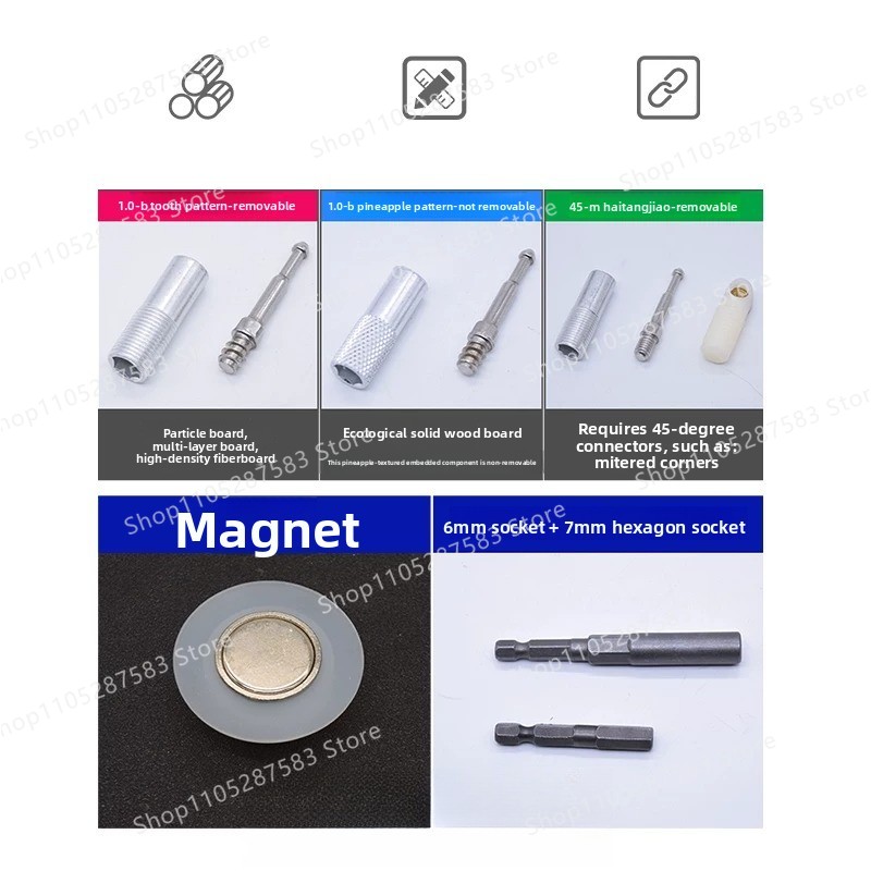 Solid invisible connector 2-in - Furniture Screw Type 评论和价格